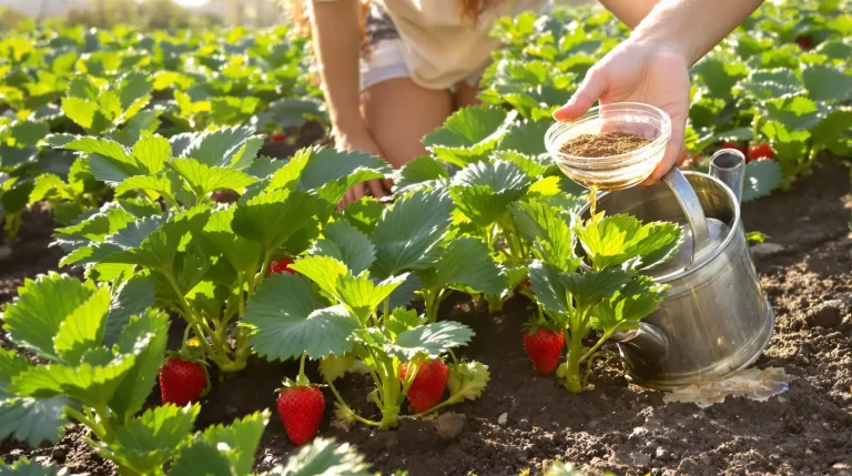 Les fraisiers donneront de plus gros fruits si je les arrose au printemps avec cet ingrédient de cuisine Les fraisiers donneront de plus gros fruits si je les arrose au printemps avec cet ingrédient de cuisine